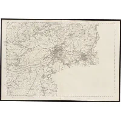 1845 Map of Lancashire 105, 1848 Print