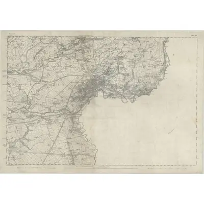 1845 Map of Lancashire 105, 1848 Print