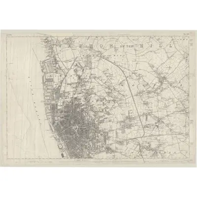 1845 Map of Lancashire 106, 1851 Print