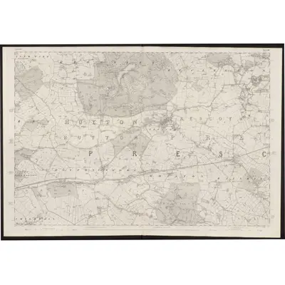 1845 Map of Lancashire 107, 1850 Print