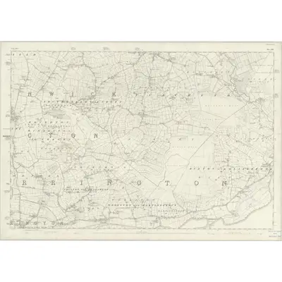 1845 Map of Lancashire 109, 1849 Print