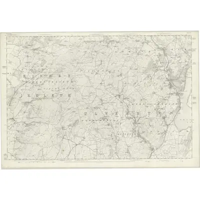 1846 Map of Lancashire 11, 1850 Print