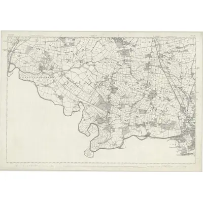 1845 Map of Lancashire 111, 1848 Print