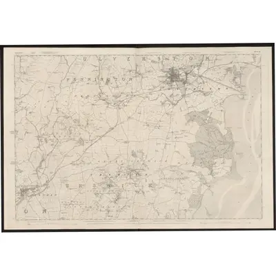 1846 Map of Lancashire 16, 1850 Print