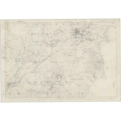 1846 Map of Lancashire 16, 1850 Print