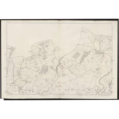 1844 Map of Lancashire 19, 1847 Print