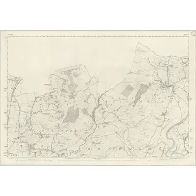 1844 Map of Lancashire 19, 1847 Print