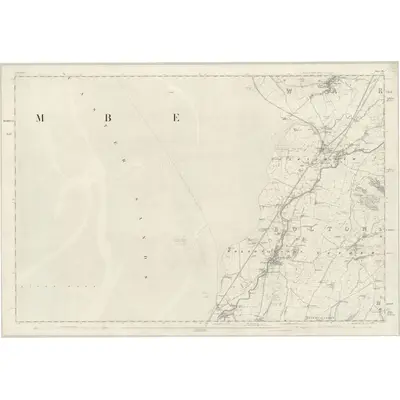 1845 Map of Lancashire 24, 1848 Print