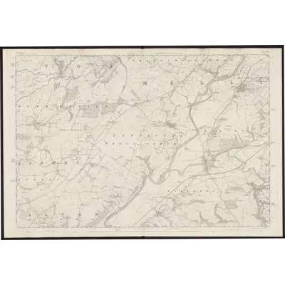 1844 Map of Lancashire 25, 1847 Print