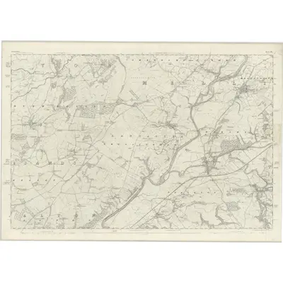 1844 Map of Lancashire 25, 1847 Print