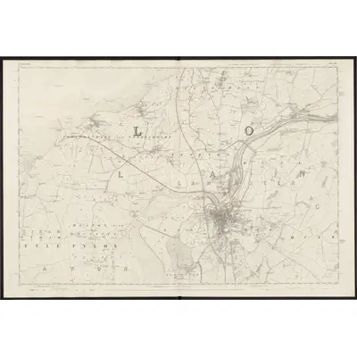 1844 Map of Lancashire 30, 1848 Print