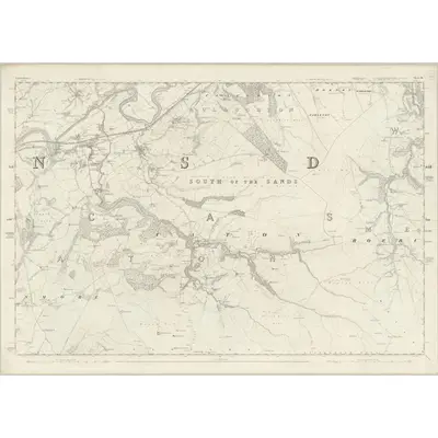 1844 Map of Lancashire 31, 1847 Print