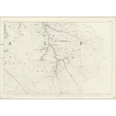 1844 Map of Lancashire 32, 1848 Print