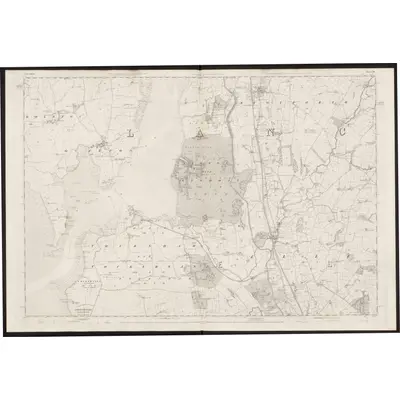 1844 Map of Lancashire 34, 1848 Print