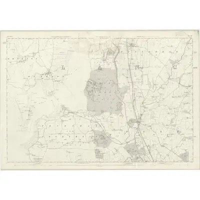 1844 Map of Lancashire 34, 1848 Print