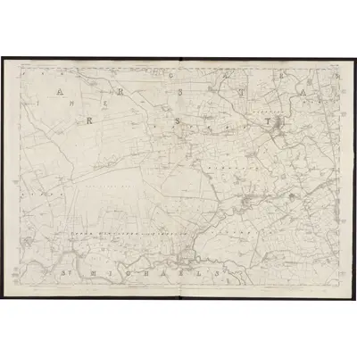 1844 Map of Lancashire 44, 1847 Print