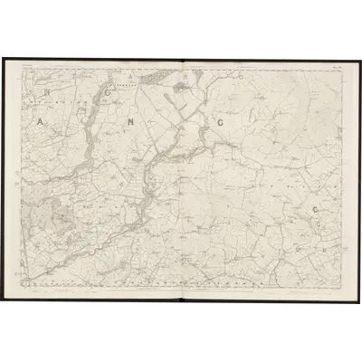 1844 Map of Lancashire 45, 1846 Print