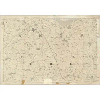 1844 Map of Lancashire 51, 1847 Print