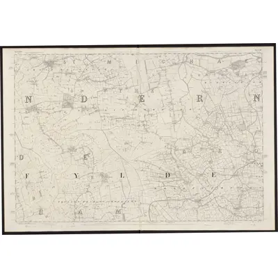 1844 Map of Lancashire 52, 1847 Print