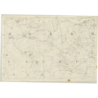 1844 Map of Lancashire 52, 1847 Print