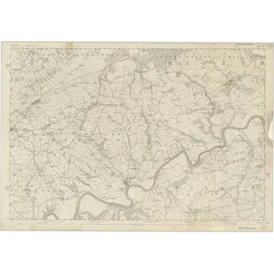 1844 Map of Lancashire 54, 1847 Print