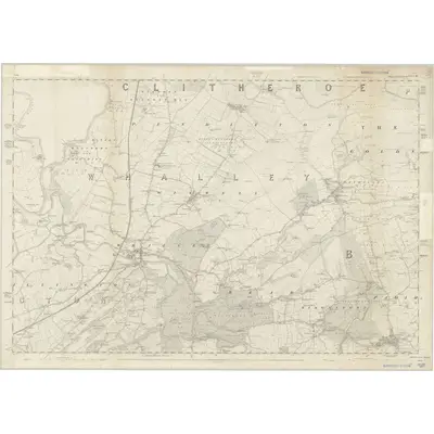 1844 Map of Lancashire 55, 1848 Print