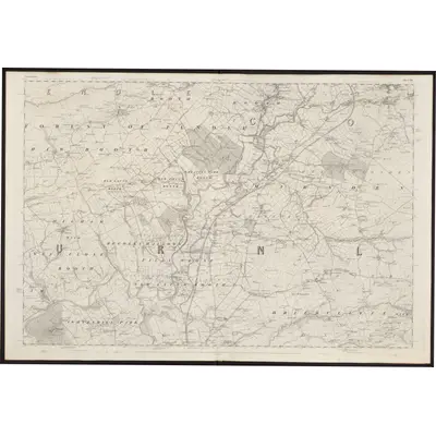 1844 Map of Lancashire 56, 1848 Print