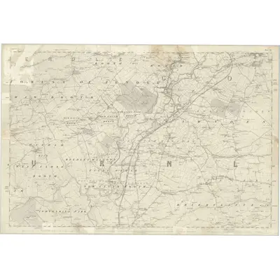 1844 Map of Lancashire 56, 1848 Print