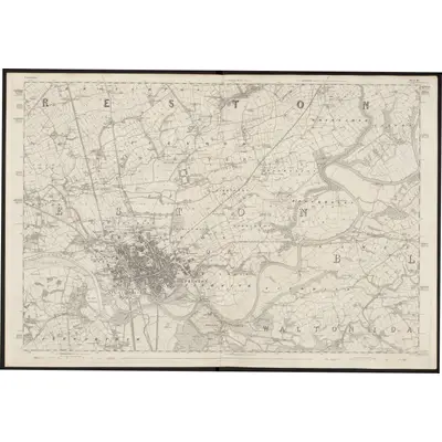 1844 Map of Lancashire 61, 1849 Print