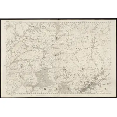 1844 Map of Lancashire 62, 1848 Print