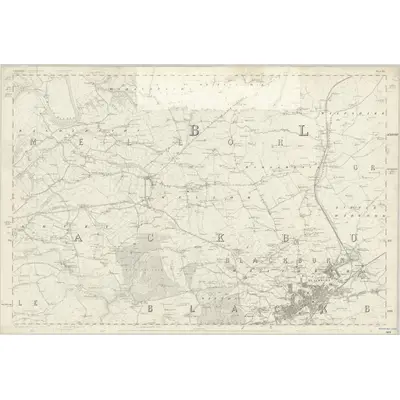1844 Map of Lancashire 62, 1848 Print