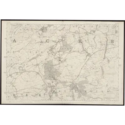 1844 Map of Lancashire 63, 1848 Print