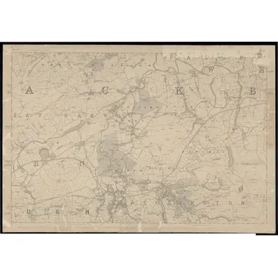 1844 Map of Lancashire 63, 1848 Print