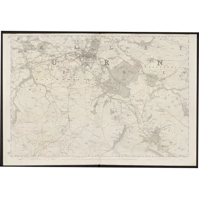 1844 Map of Lancashire 64, 1848 Print
