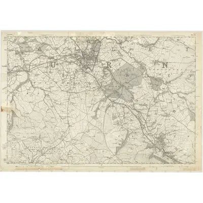 1844 Map of Lancashire 64, 1848 Print
