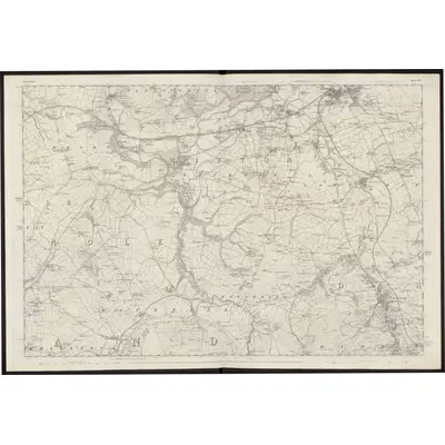 1845 Map of Lancashire 70, 1849 Print