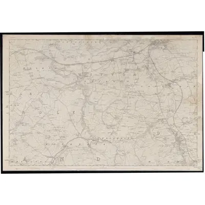 1845 Map of Lancashire 70, 1849 Print