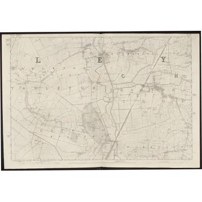 1845 Map of Lancashire 76, 1847 Print