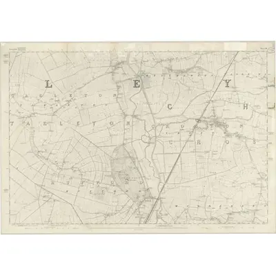 1845 Map of Lancashire 76, 1847 Print