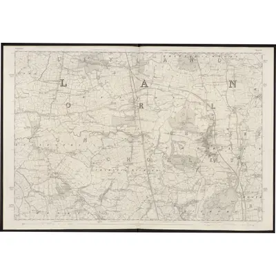 1844 Map of Lancashire 77, 1849 Print