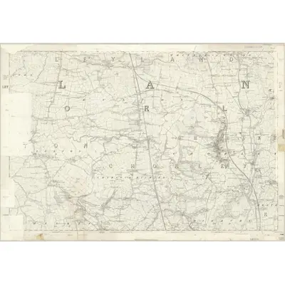 1844 Map of Lancashire 77, 1849 Print