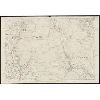 1845 Map of Lancashire 78, 1849 Print