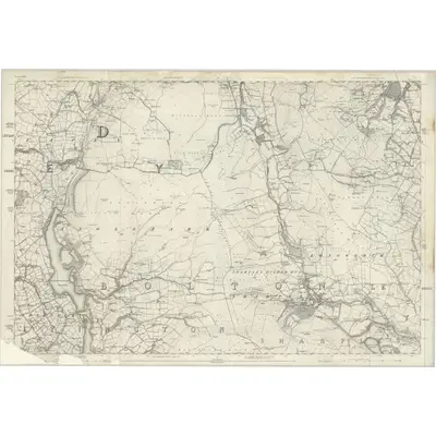 1845 Map of Lancashire 78, 1849 Print