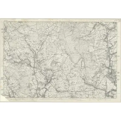 1844 Map of Lancashire 79, 1850 Print