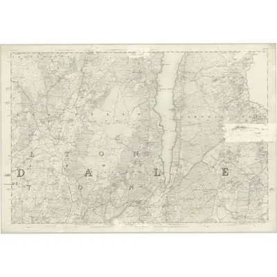 1846 Map of Lancashire 8, 1851 Print