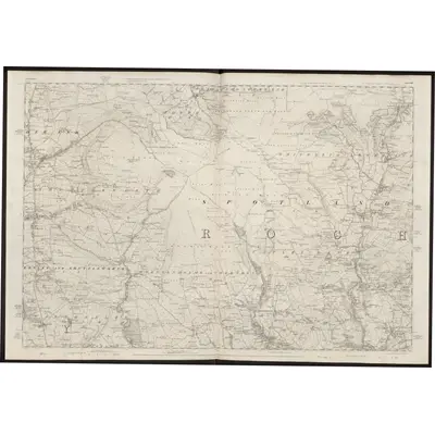 1844 Map of Lancashire 80, 1851 Print