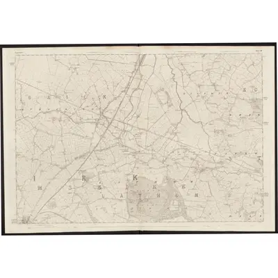 1845 Map of Lancashire 84, 1848 Print