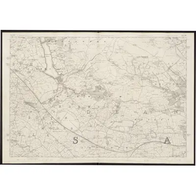 1845 Map of Lancashire 86, 1849 Print