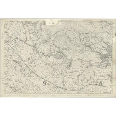 1845 Map of Lancashire 86, 1849 Print
