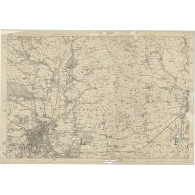 1844 Map of Lancashire 87, 1850 Print